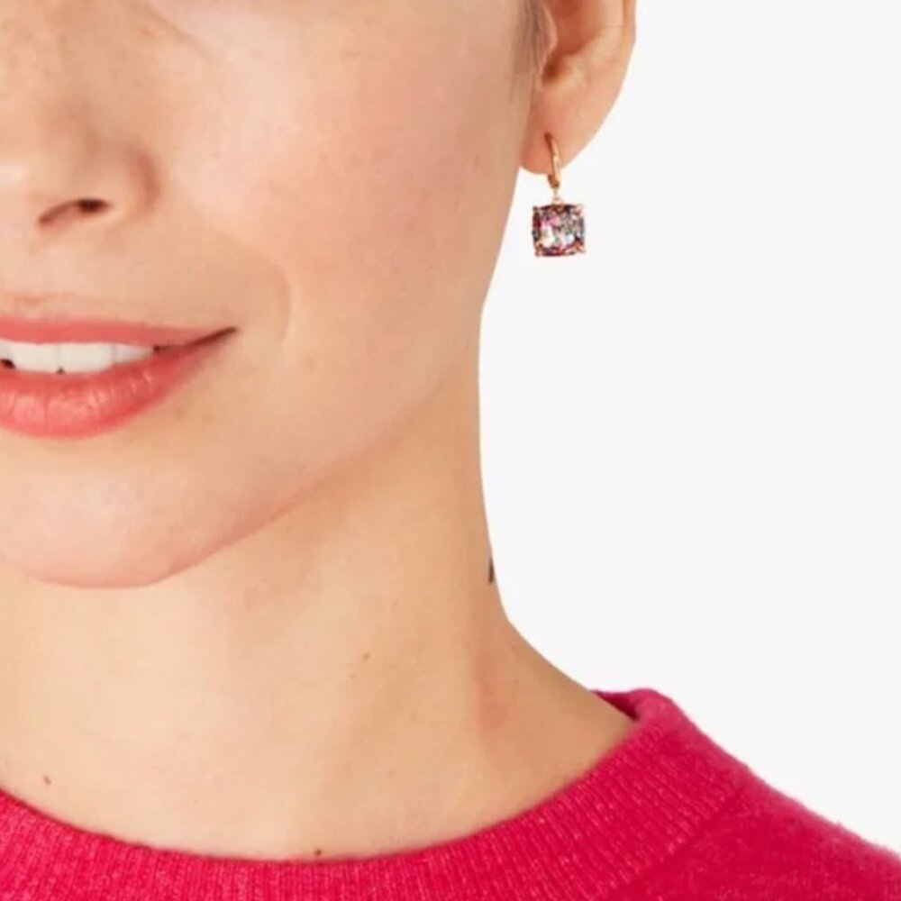 NWT Kate Spade Mini Huggie Drop Earrings